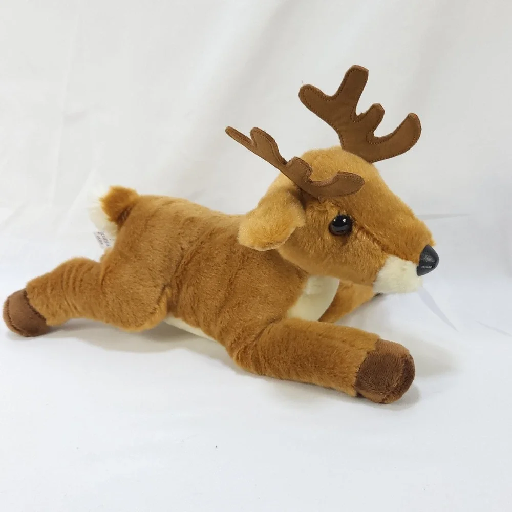 Aurora World Plush Christmas Reindeer Brown Stuffed Animal 12 Inch Holiday Toy